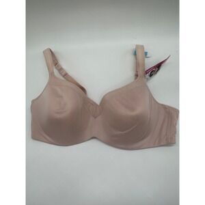 Playtex 42C Full Coverage Underwire Shaping Bra Beige Adjustable Straps Comfort